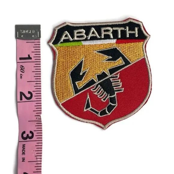Abarth Fiat Italy Scorpion Large Logo Embroidered Patch - Picture 2 of 4